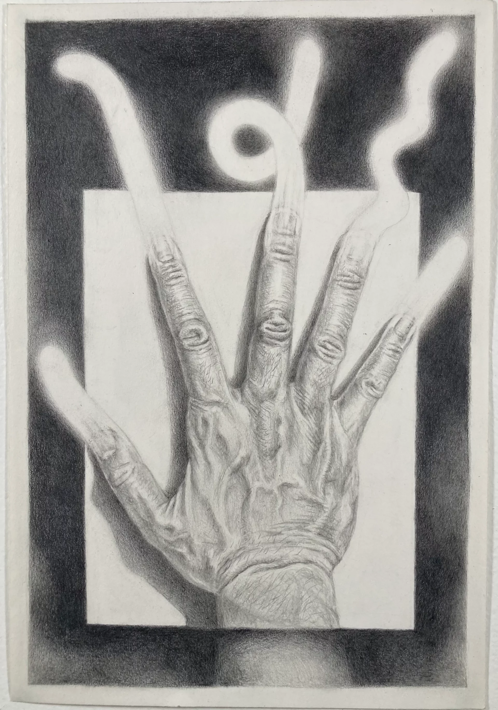 Dessin au gaphite représentant une main